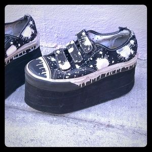 Platform Sneakers-Paint Splatter Vans- SALE